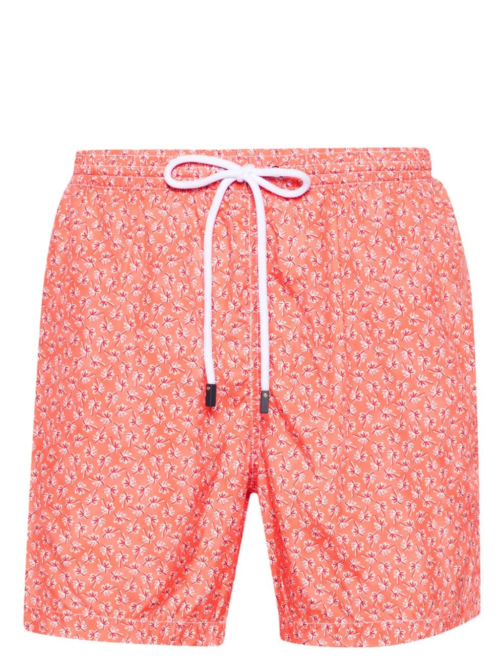 Barba palm tree-print swim shorts - Orange von Barba