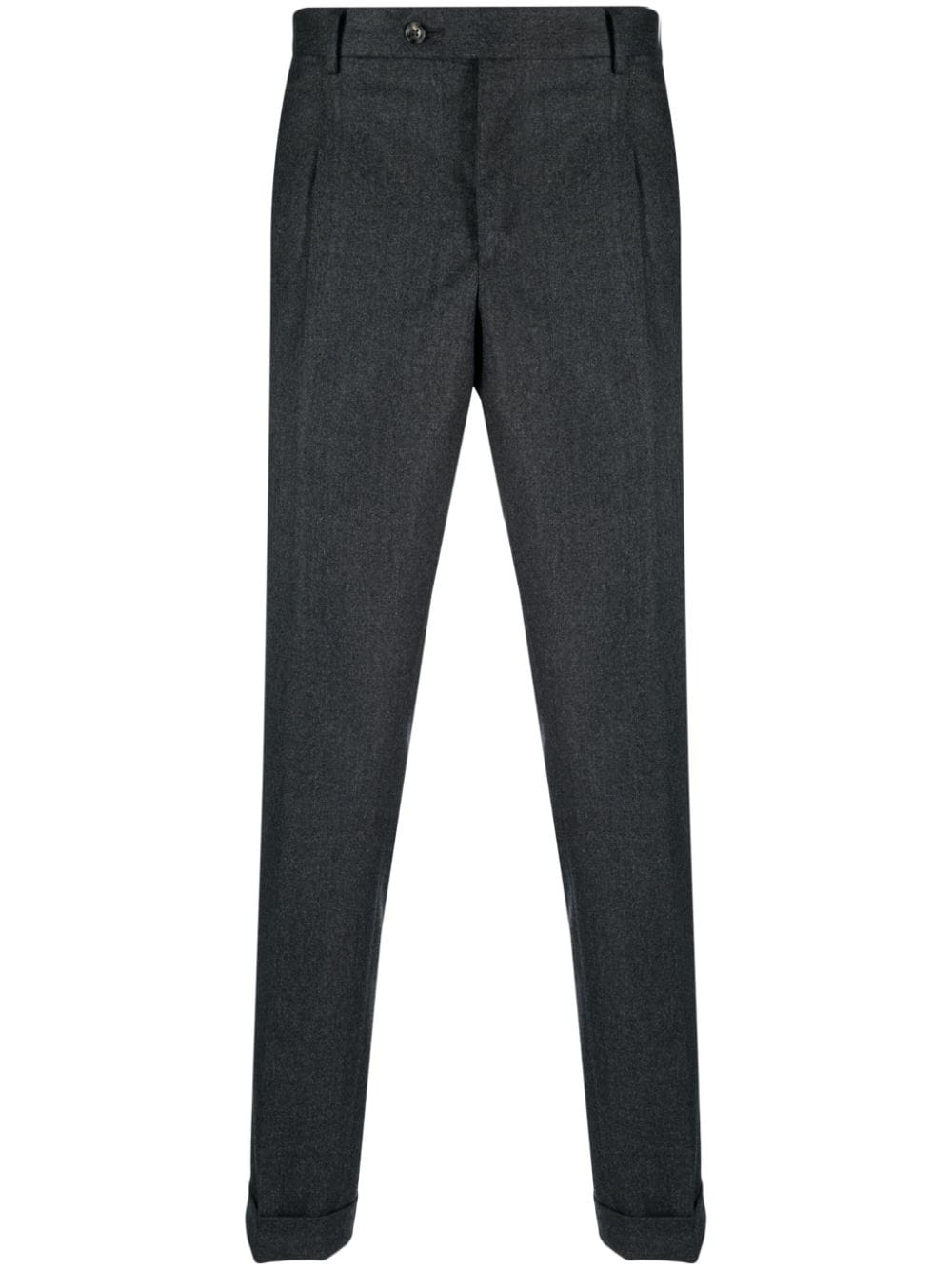 Barba pleated virgin wool tailored trousers - Grey von Barba