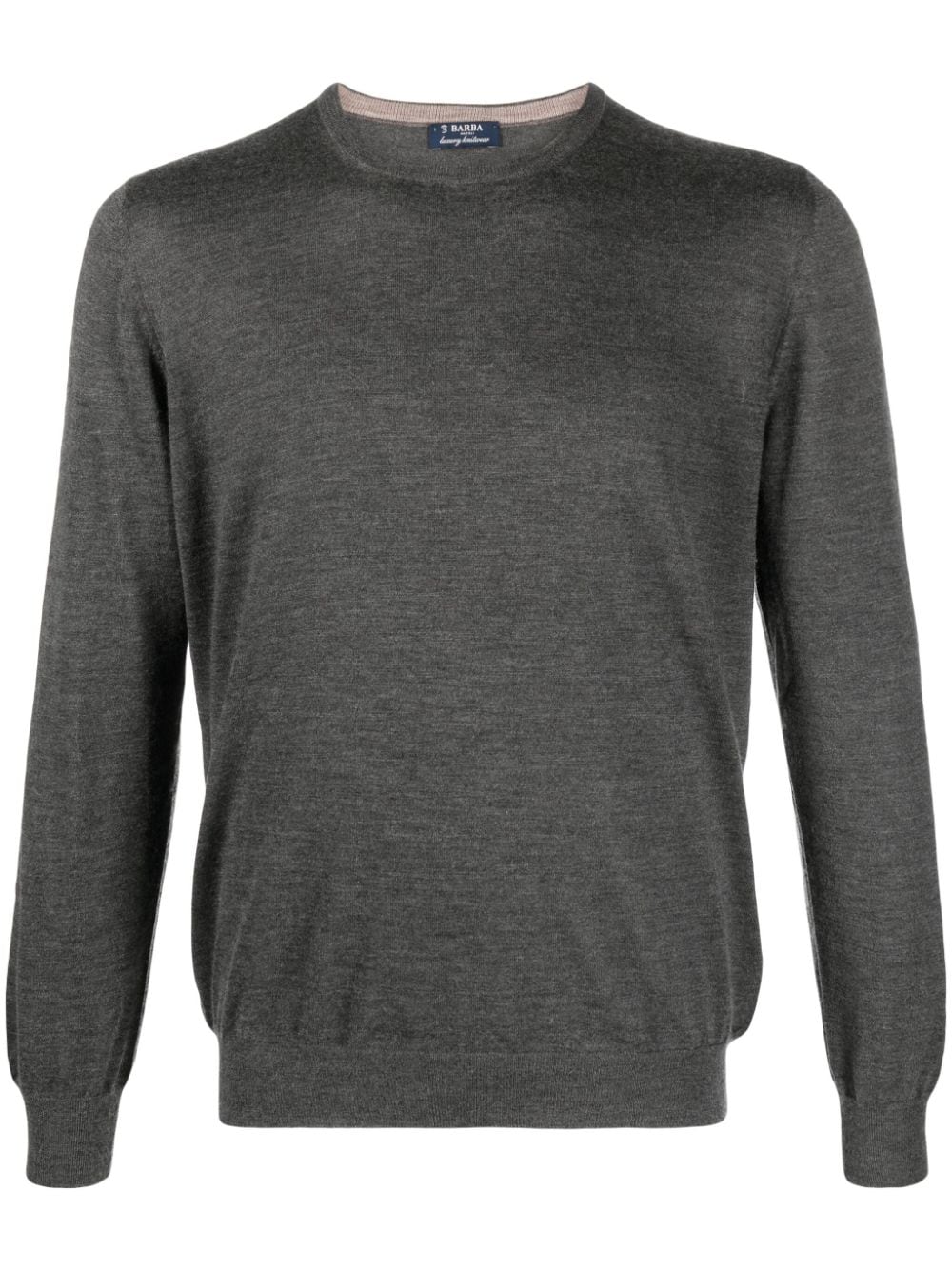 Barba ribbed cashmere-silk jumper - Grey von Barba