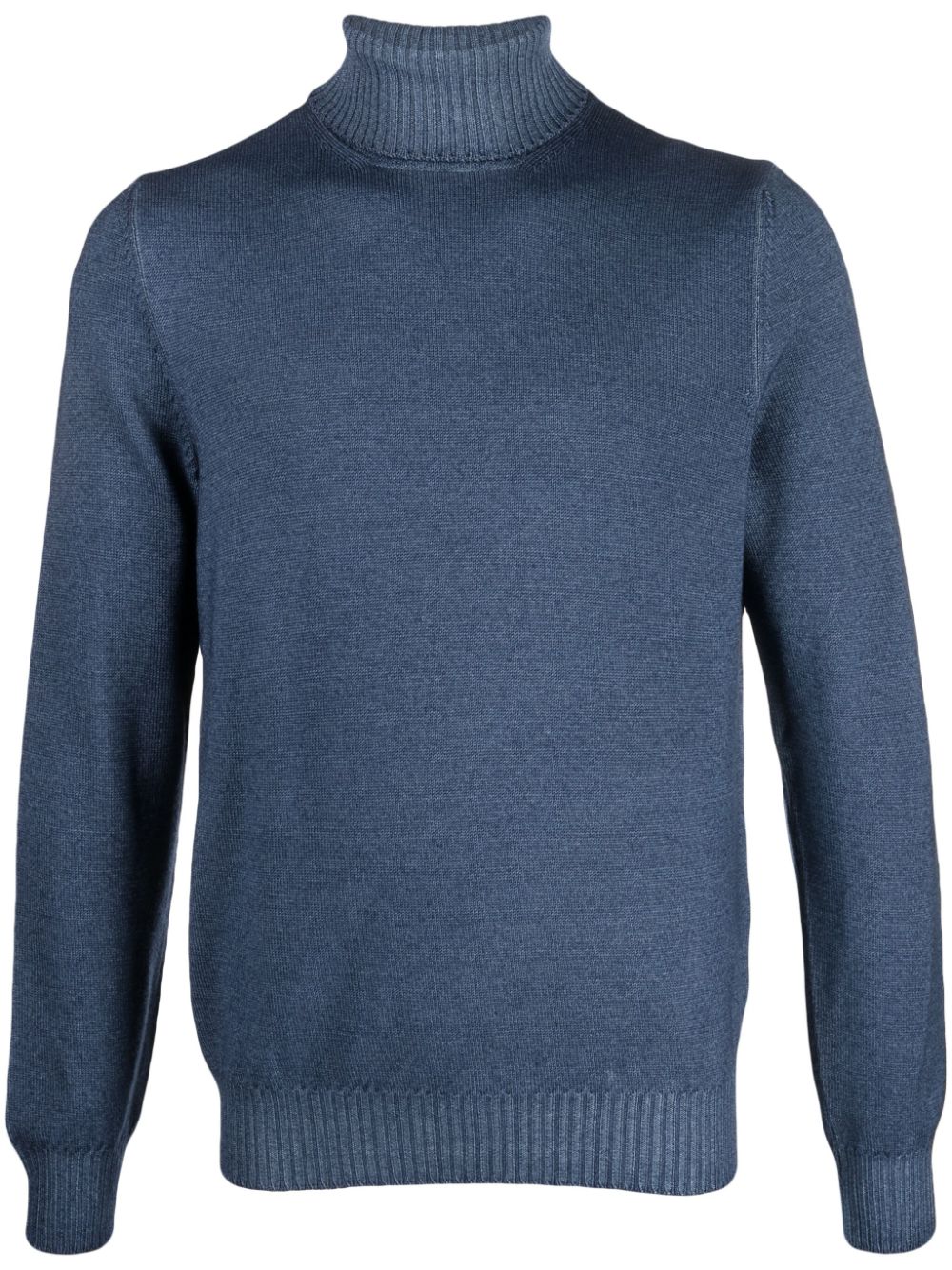 Barba roll-neck virgin-wool jumper - Blue von Barba