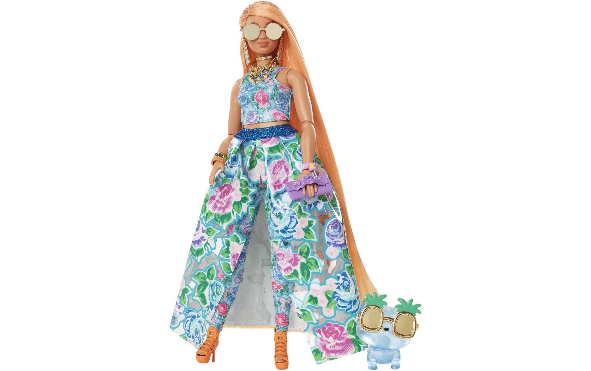 Barbie Anziehpuppe »Barbie Extra Fancy Puppe im blauen Kleid« von Barbie