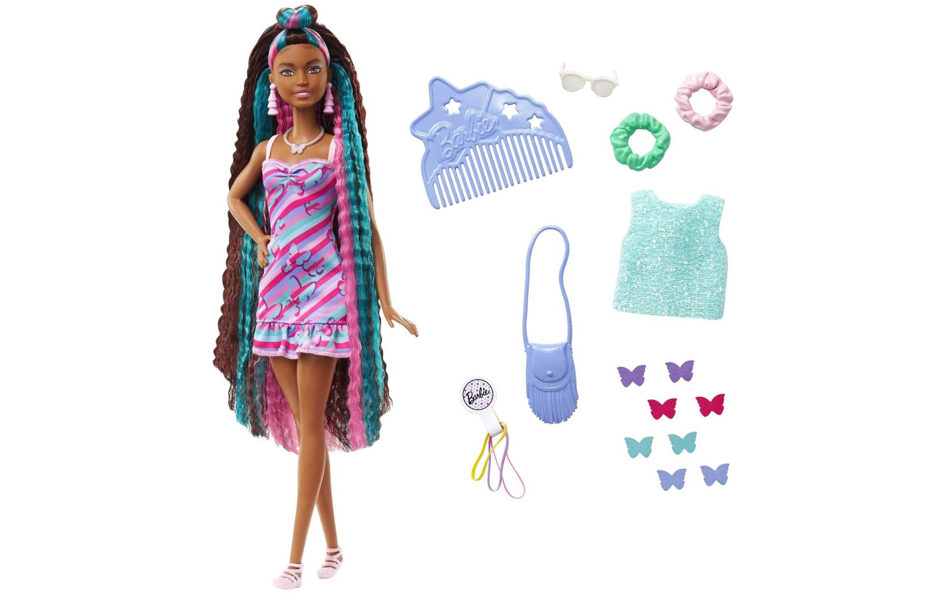 Barbie Anziehpuppe »Barbie Totally Hair Puppe (schwarze Haare)« von Barbie