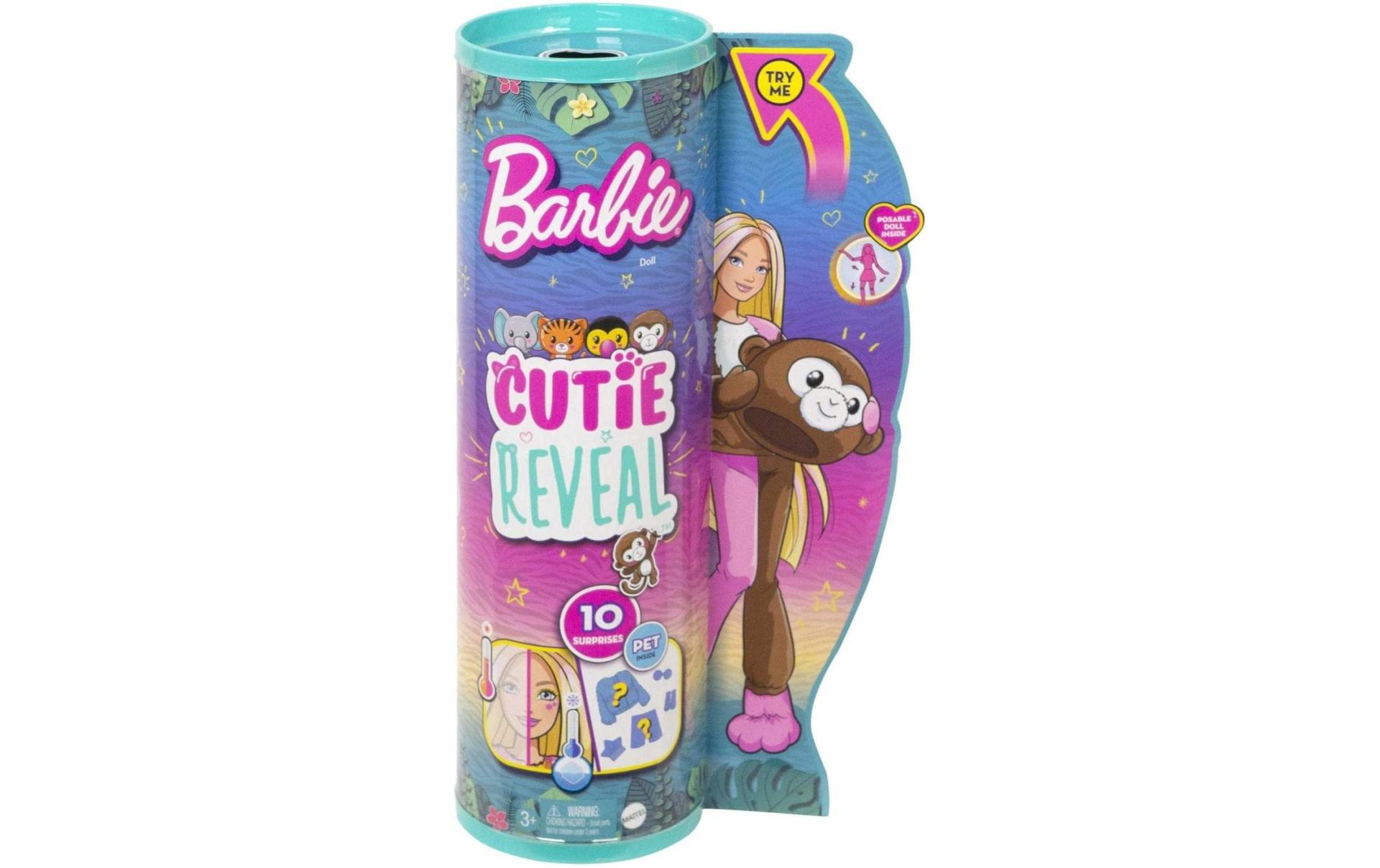Barbie Anziehpuppe »Cutie Reveal Barbie Jungle Series Monkey« von Barbie