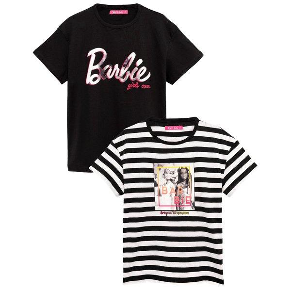 Tshirt (2erpack) Mädchen Schwarz 116 von Barbie