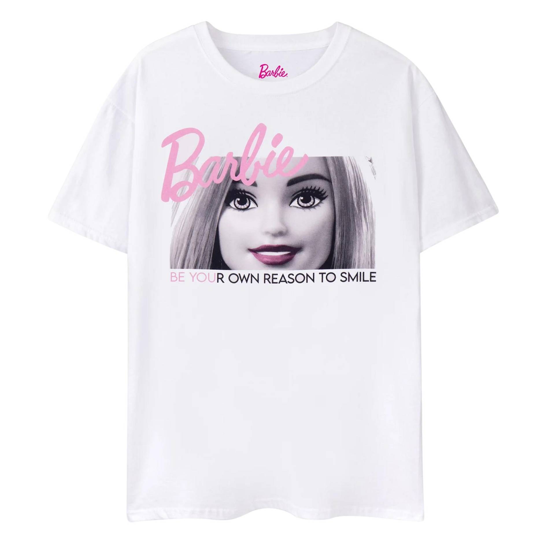 Be Your Own Reason To Smile Tshirt Kurzärmlig Damen Weiss XXL von Barbie