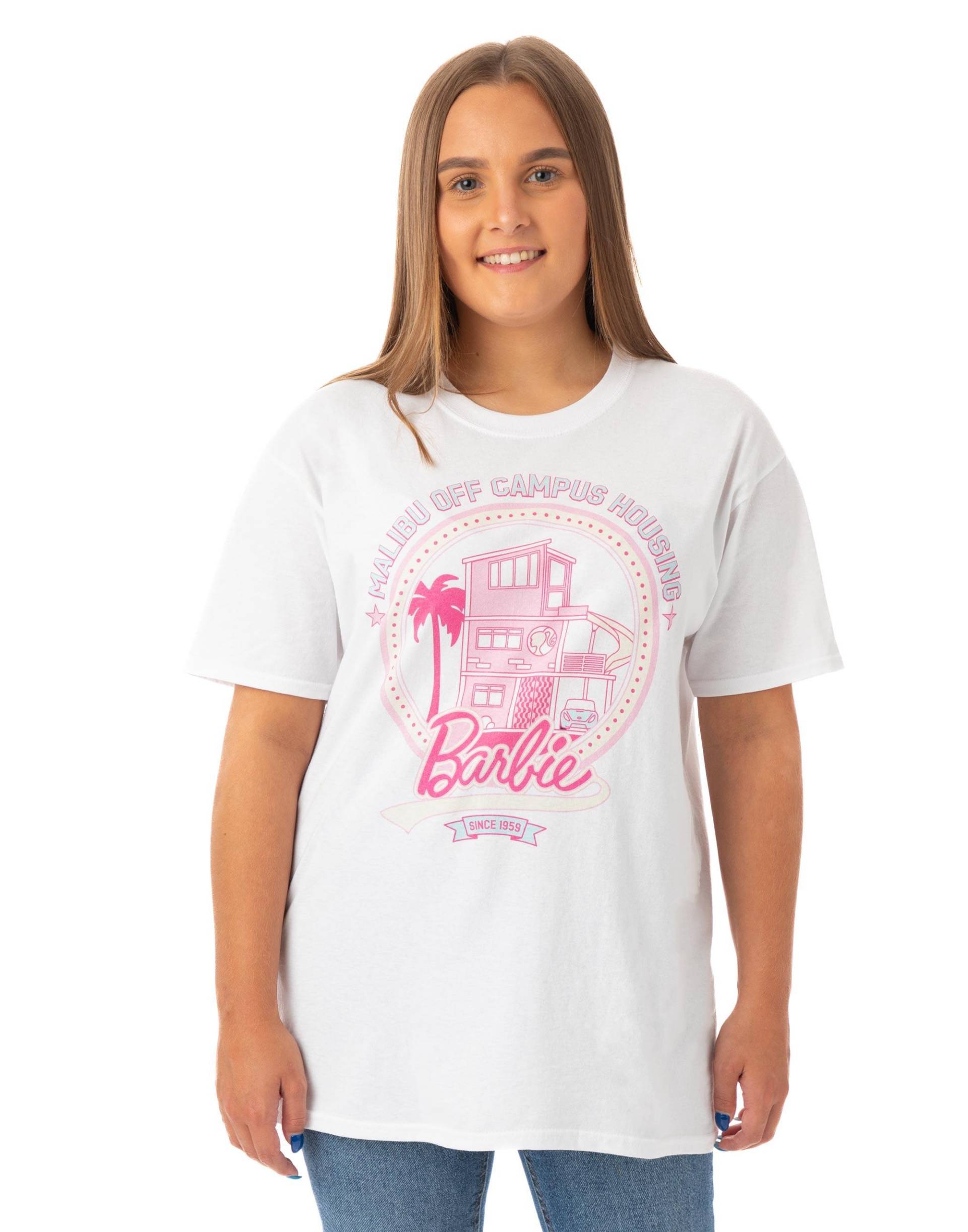 Malibu Off Campus Housing Tshirt Kurzärmlig Damen Weiss 3XL von Barbie