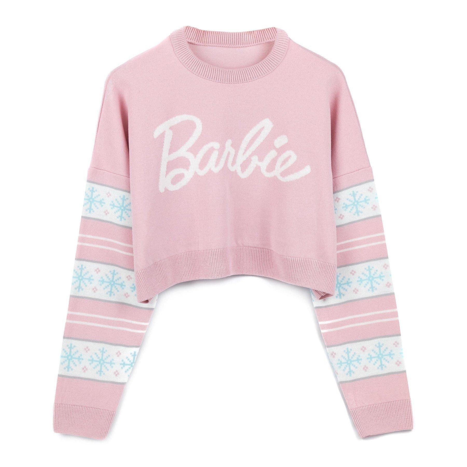 Pullover Kurz Geschnitten Damen Pink L von Barbie