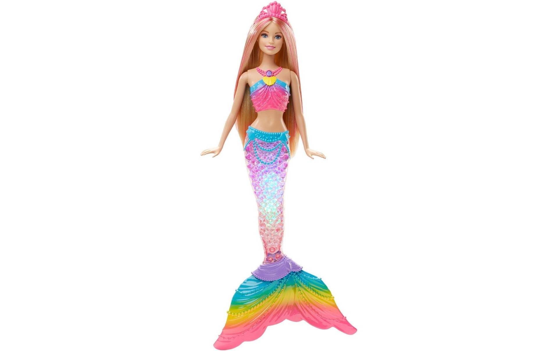 Barbie Spielfigur »Puppe Regenbogenlicht-Meerjungfrau«, (2 tlg.) von Barbie