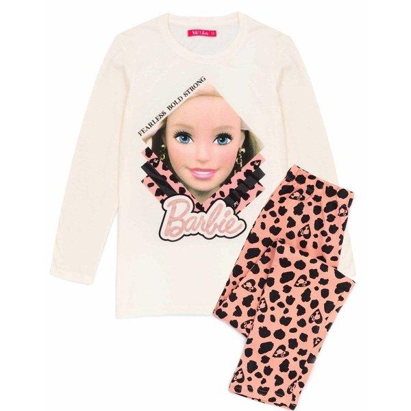 Schlafanzug Mit Langer Hose Mädchen Offwhite 104 von Barbie
