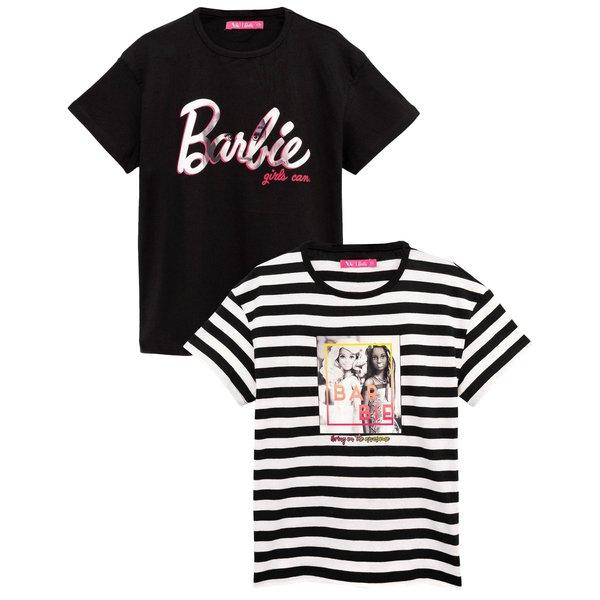 Tshirt (2erpack) Mädchen Schwarz 104 von Barbie