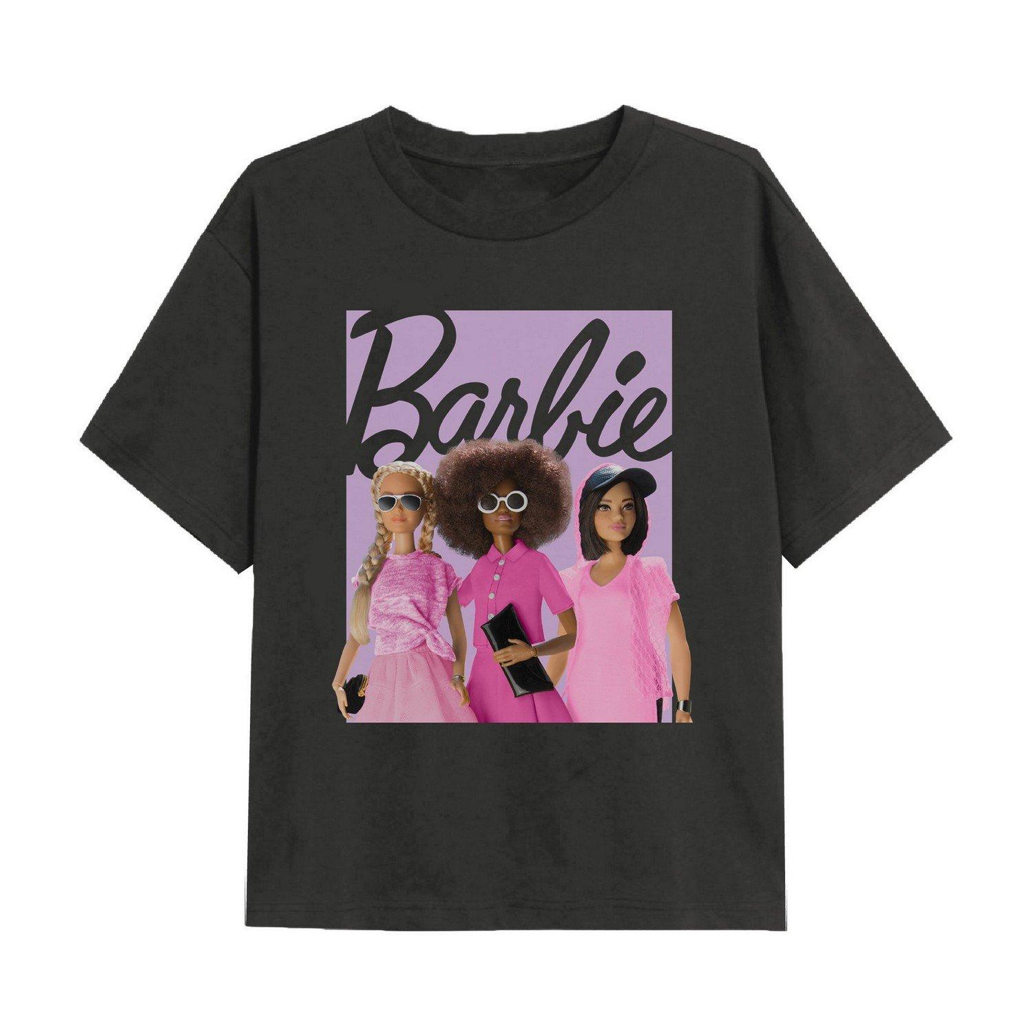& Friends Tshirt Mädchen Charcoal Black 152 von Barbie
