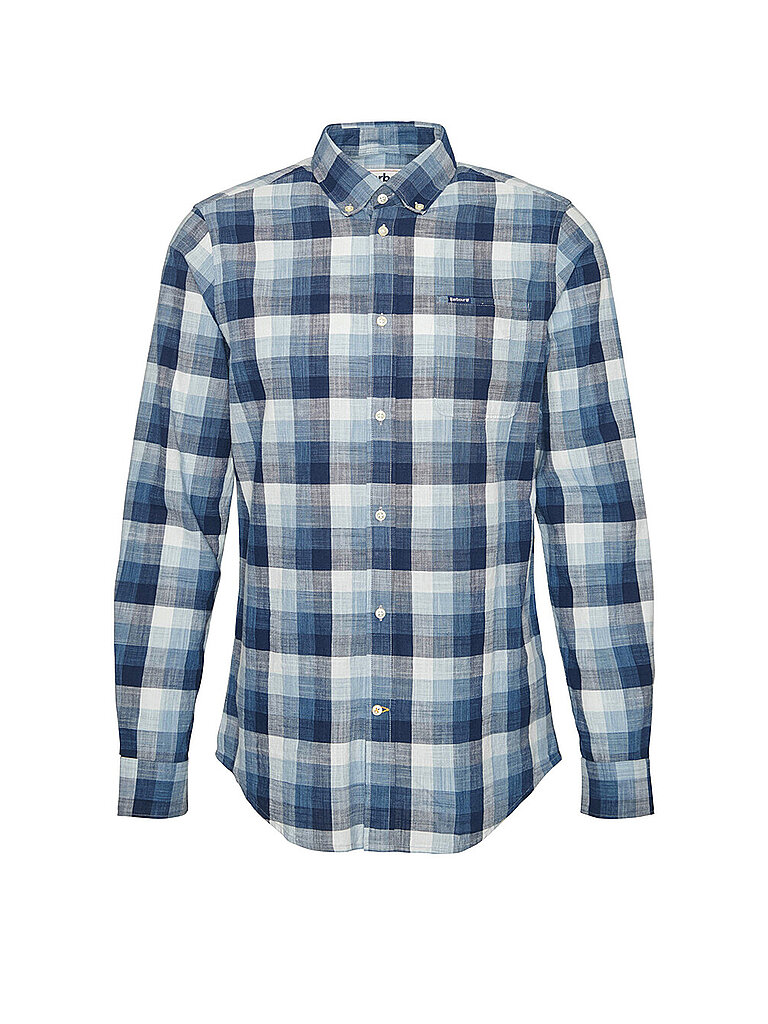 BARBOUR Hemd Tailord Fit HILLROAD blau | S von Barbour