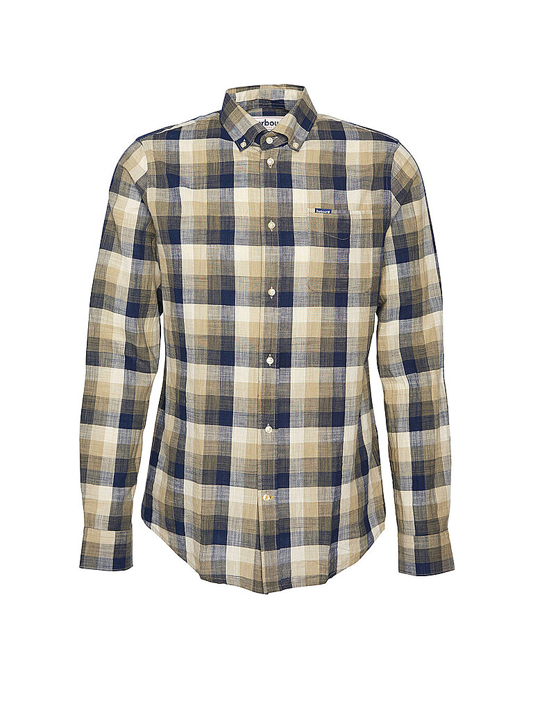BARBOUR Hemd Tailord Fit HILLROAD olive | S von Barbour