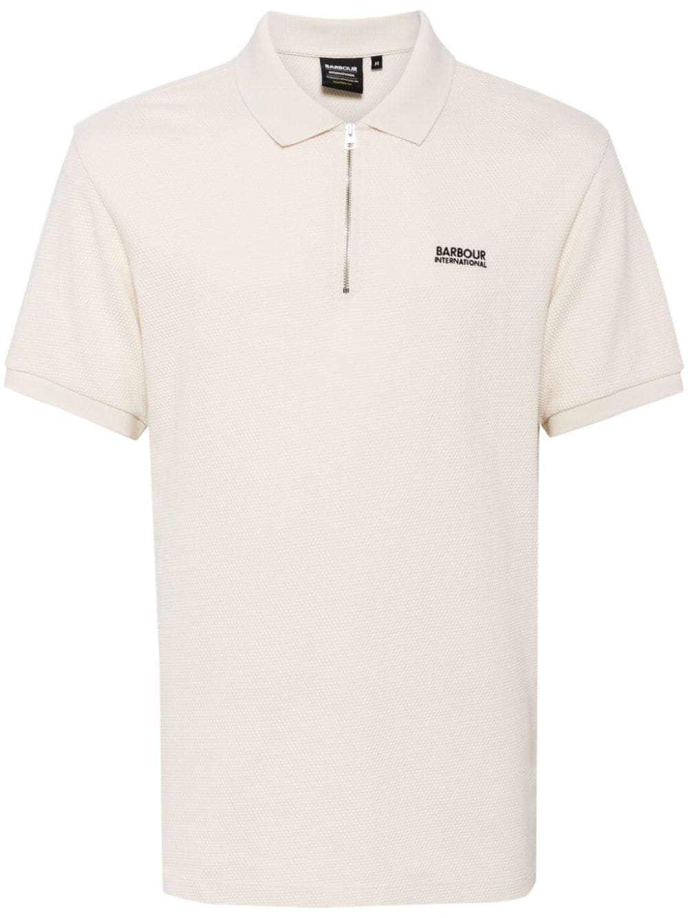 Barbour Albury zip-neck cotton polo shirt - Neutrals von Barbour