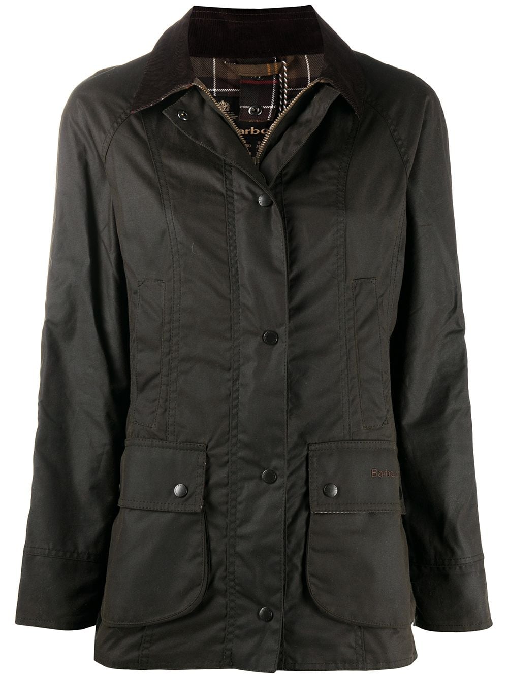 Barbour Beadnell wax cotton jacket - Green von Barbour