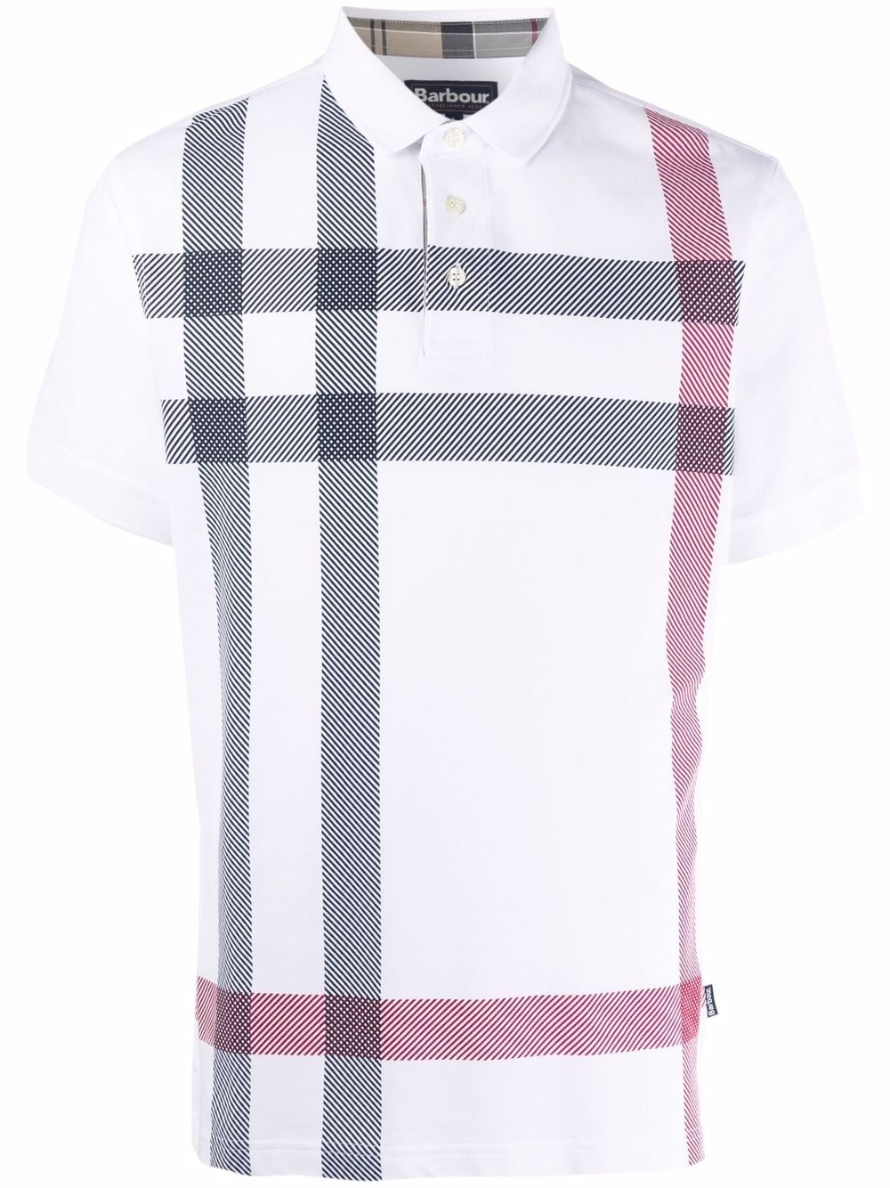 Barbour checked cotton polo shirt - White von Barbour