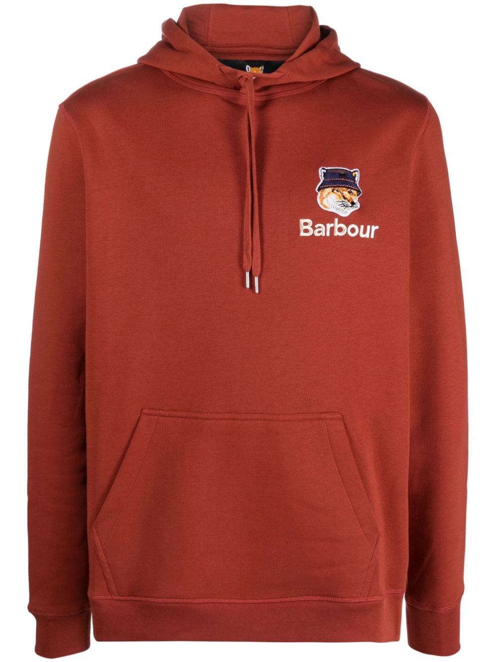 Barbour x Maison Kitsuné logo-embroidered cotton hoodie von Barbour