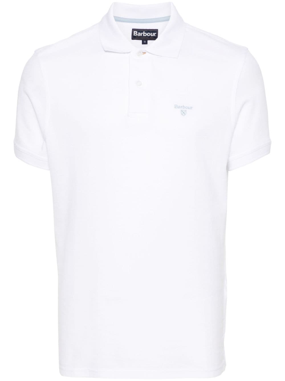 Barbour logo-embroidered cotton polo shirt - White