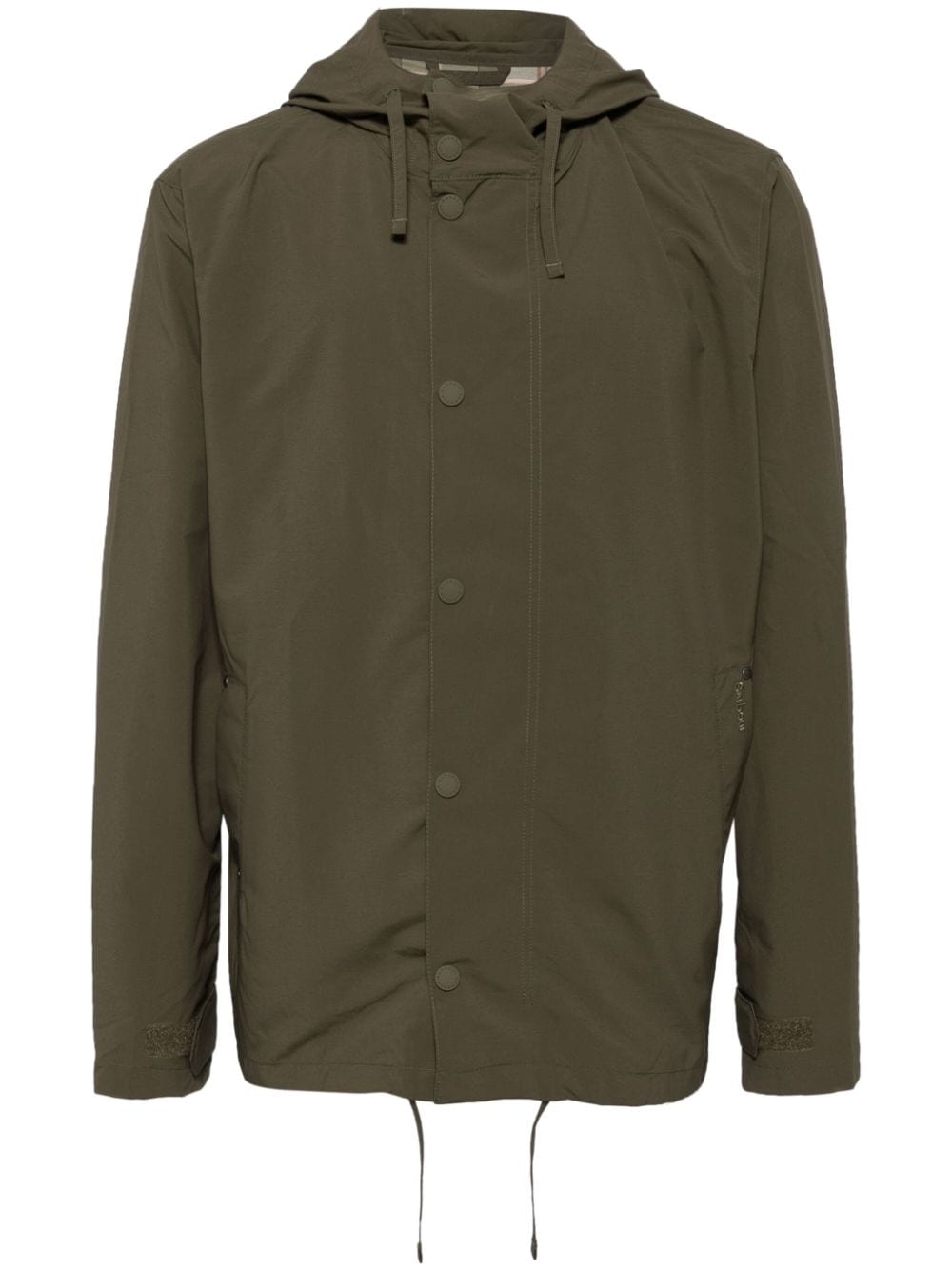Barbour logo-embroidered hooded jacket - Green von Barbour