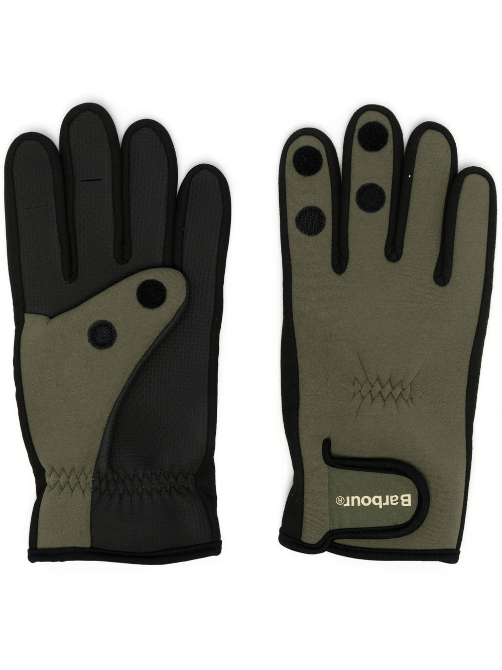 Barbour logo-thumb grippy gloves - Green von Barbour