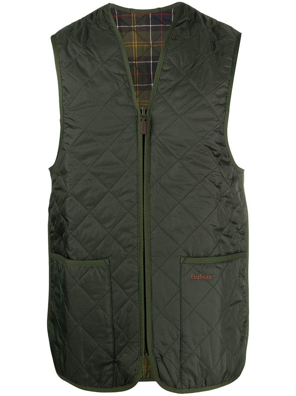 Barbour quilted reversible gilet - Green von Barbour