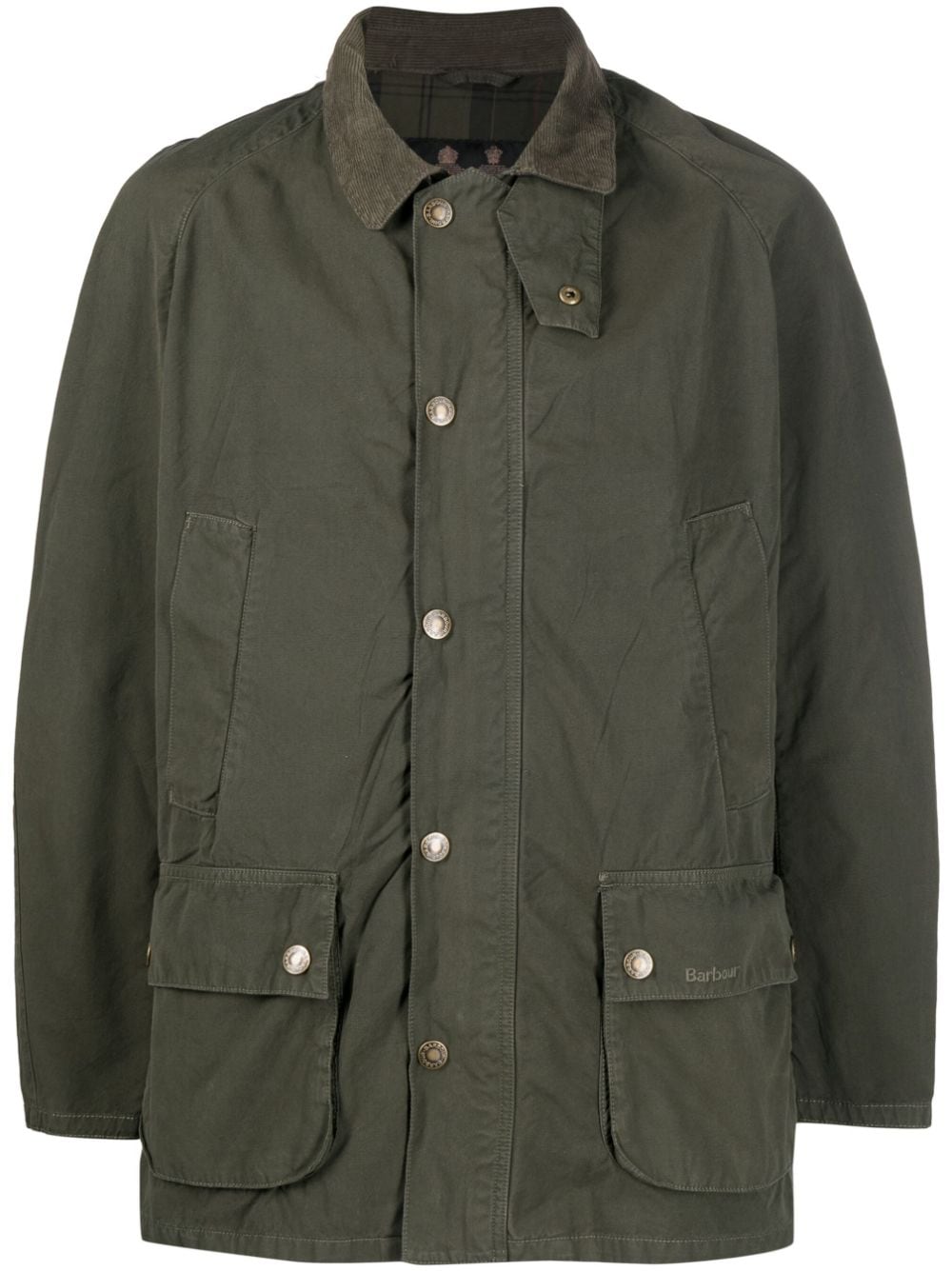 Barbour spread-collar shirt jacket - Green von Barbour