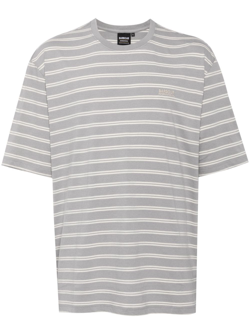 Barbour striped cotton T-shirt - Grey von Barbour