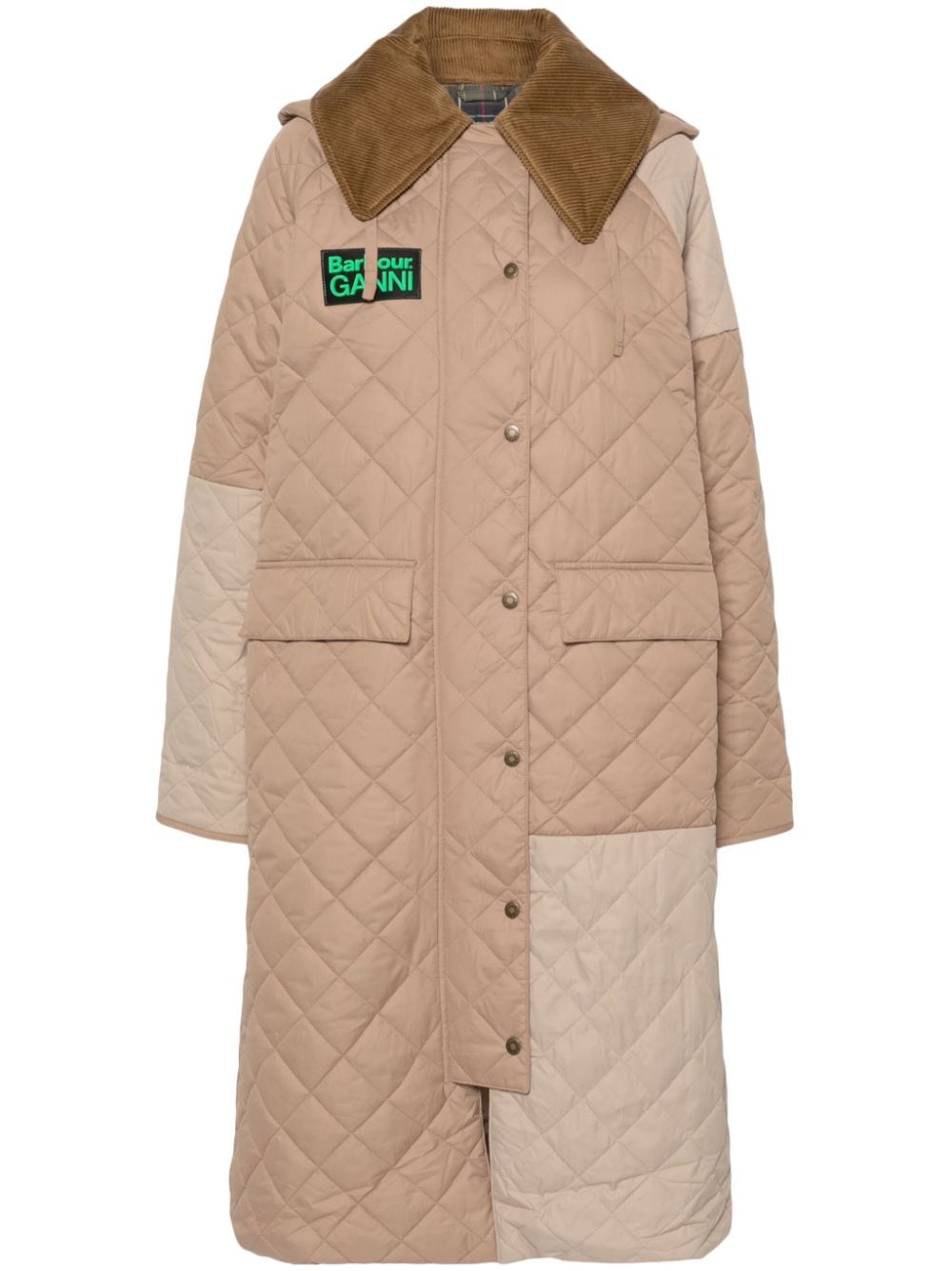 Barbour x GANNI quilted coat - Neutrals von Barbour