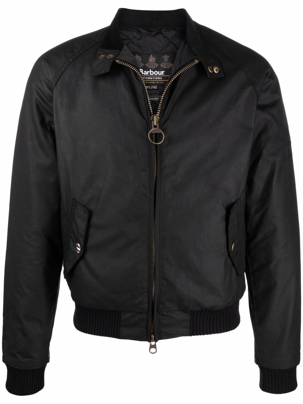 Barbour zip-up wax jacket - Black von Barbour