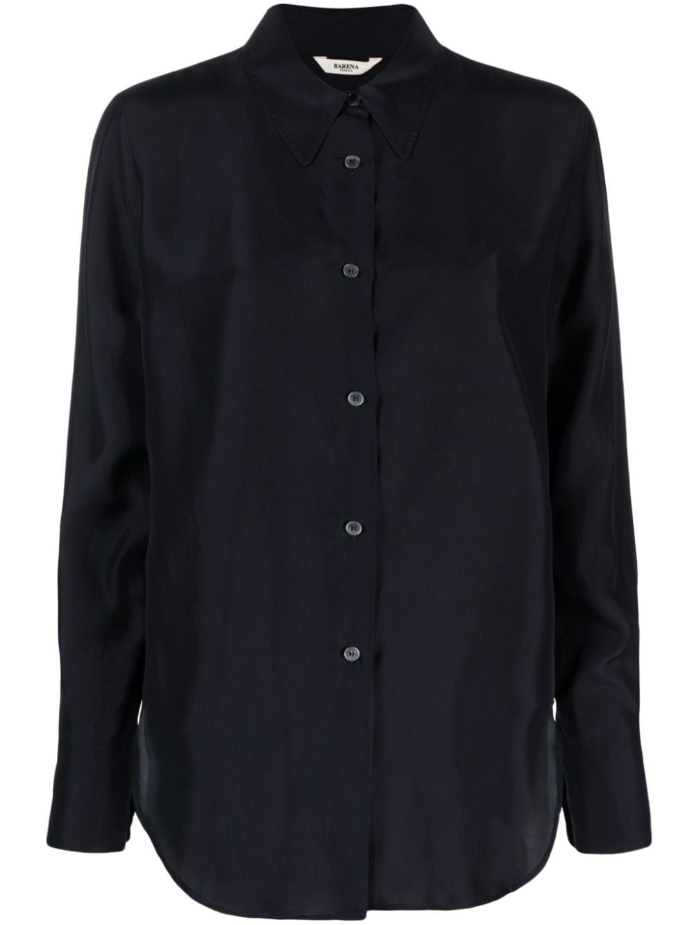 Barena long-sleeve silk shirt - Blue von Barena