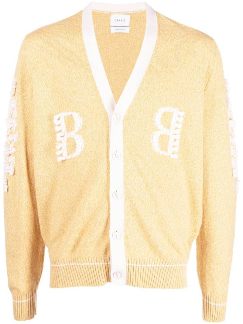 Barrie 3D-Logo V-neck cashmere cardigan - Neutrals von Barrie