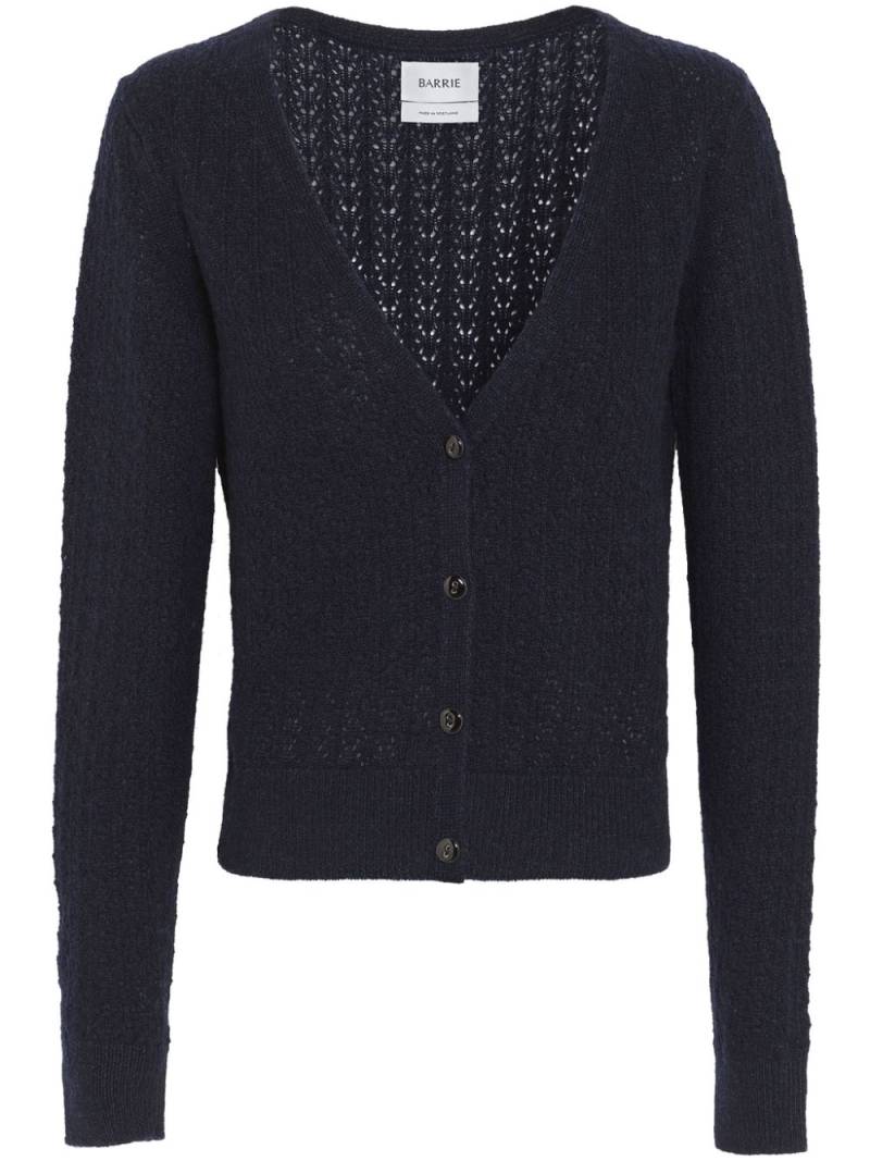 Barrie V-neck cashmere cardigan - Blue von Barrie