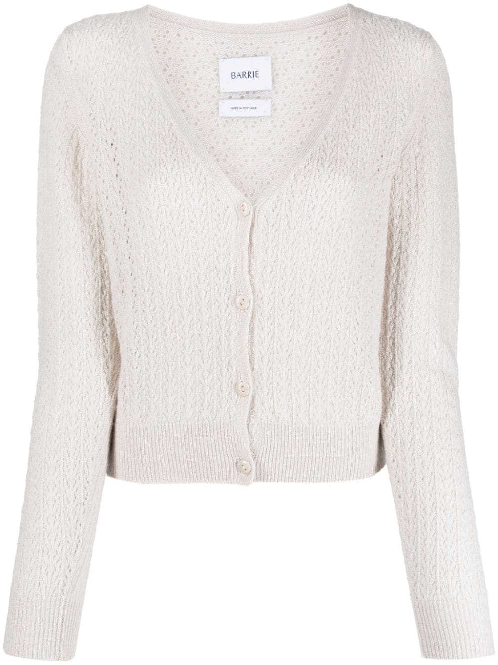 Barrie V-neck cashmere cardigan - Neutrals von Barrie