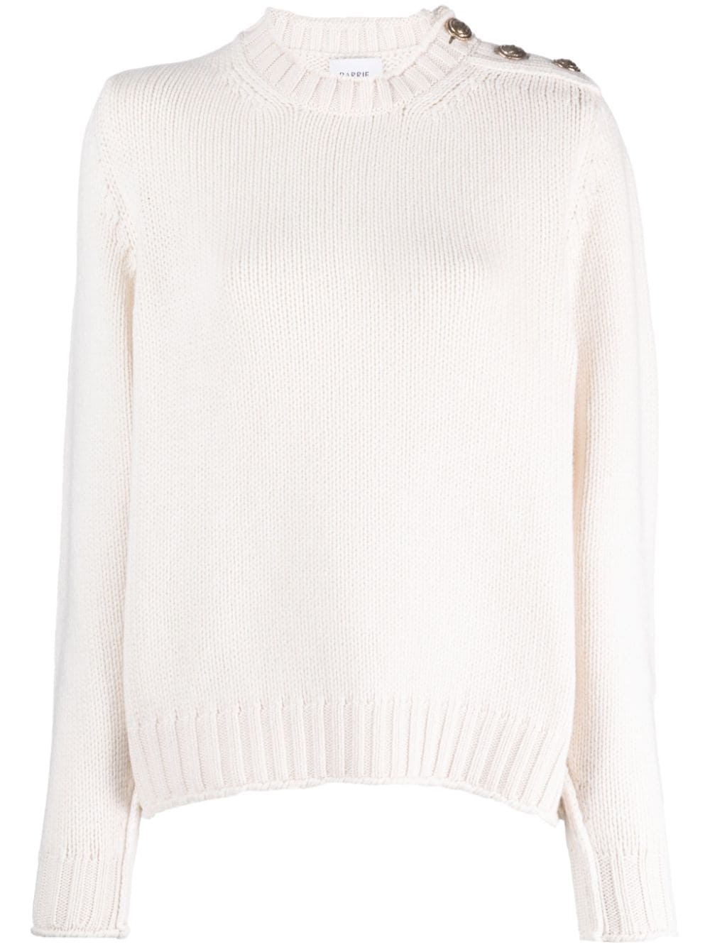 Barrie button-detail cashmere jumper - Neutrals von Barrie