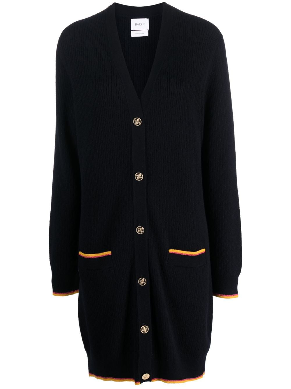 Barrie button-up cashmere cardi-coat - Blue von Barrie