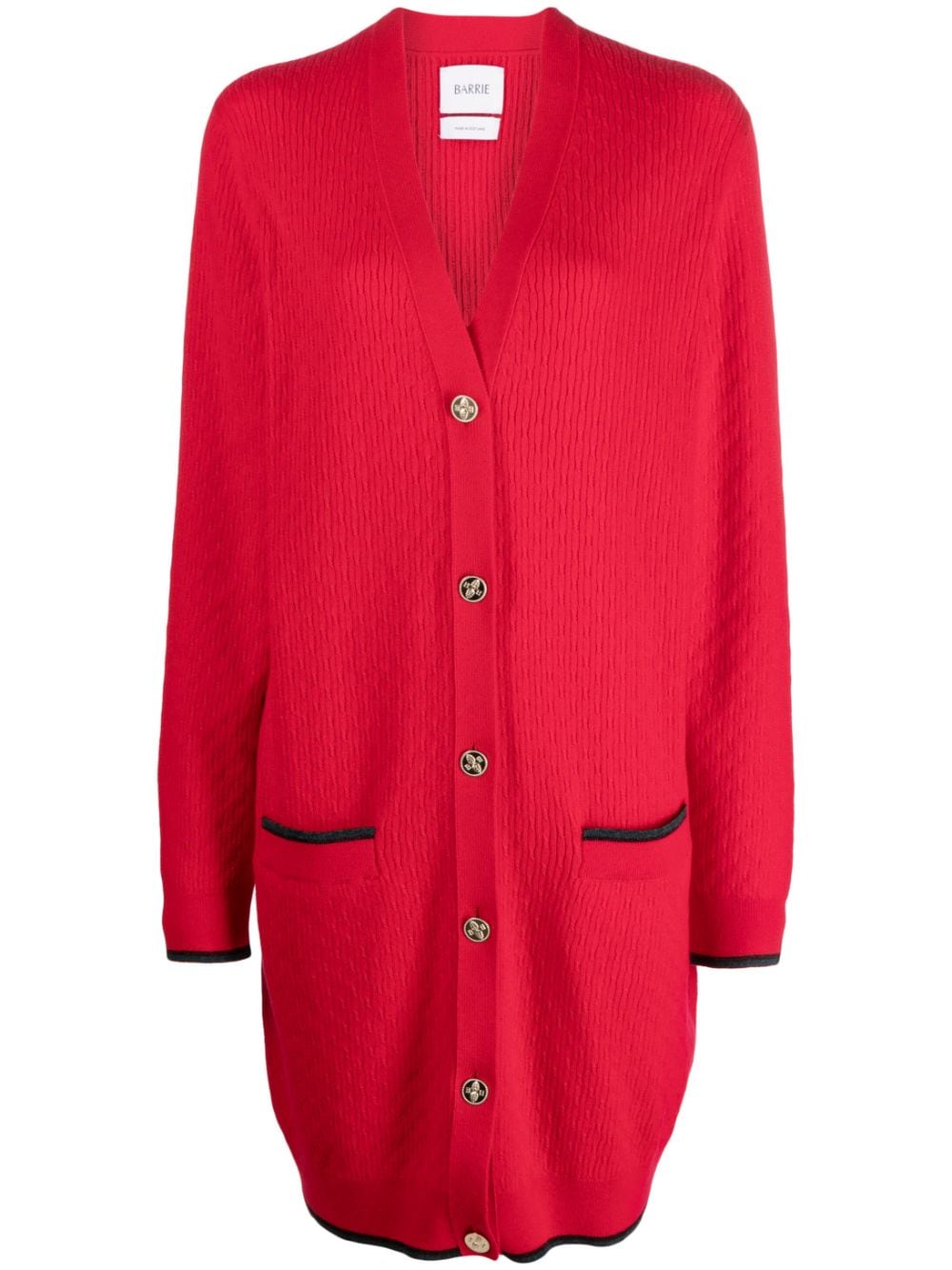 Barrie button-up cashmere cardi-coat - Red von Barrie