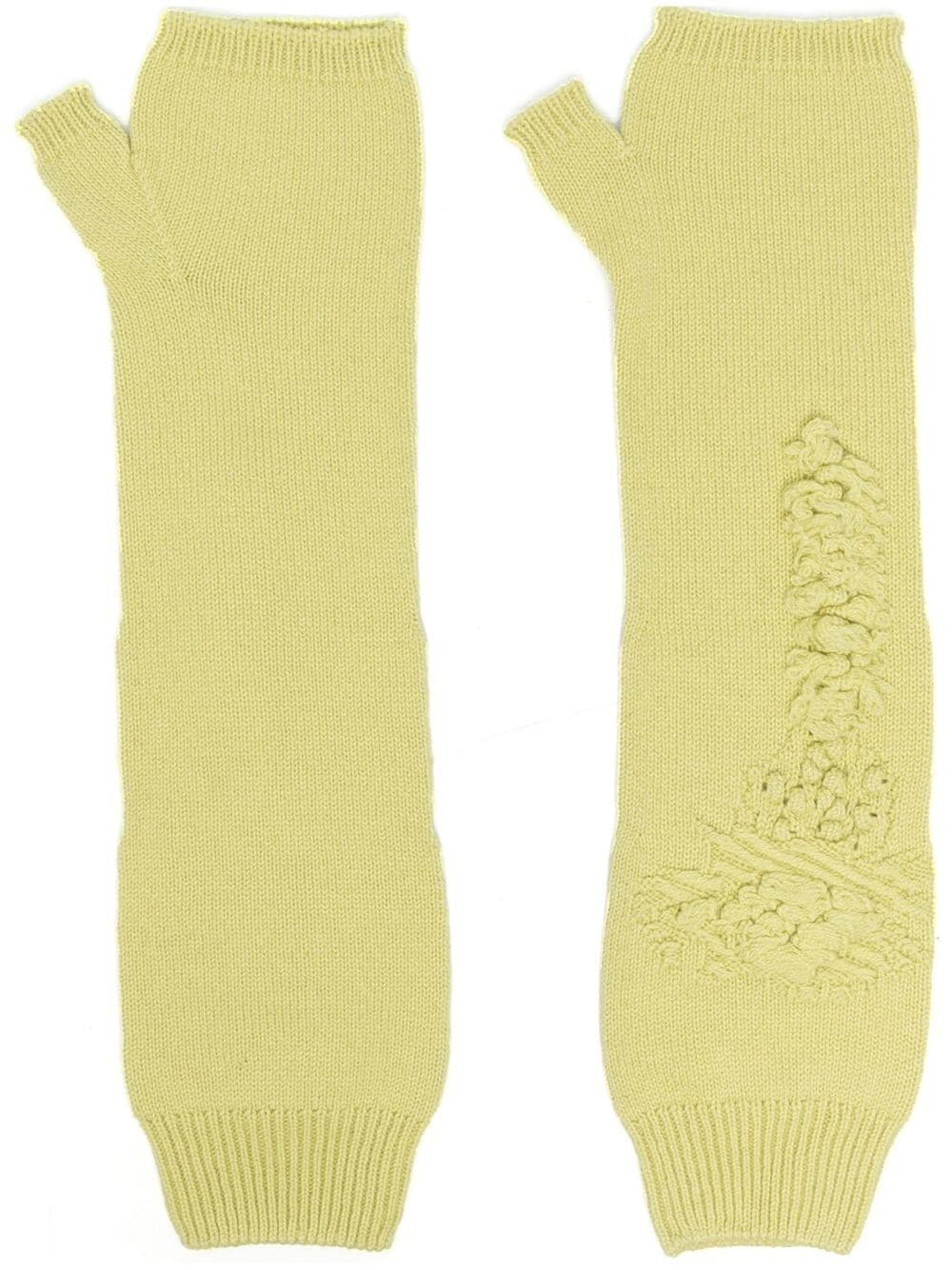 Barrie cashmere fingerless mittens - Green von Barrie