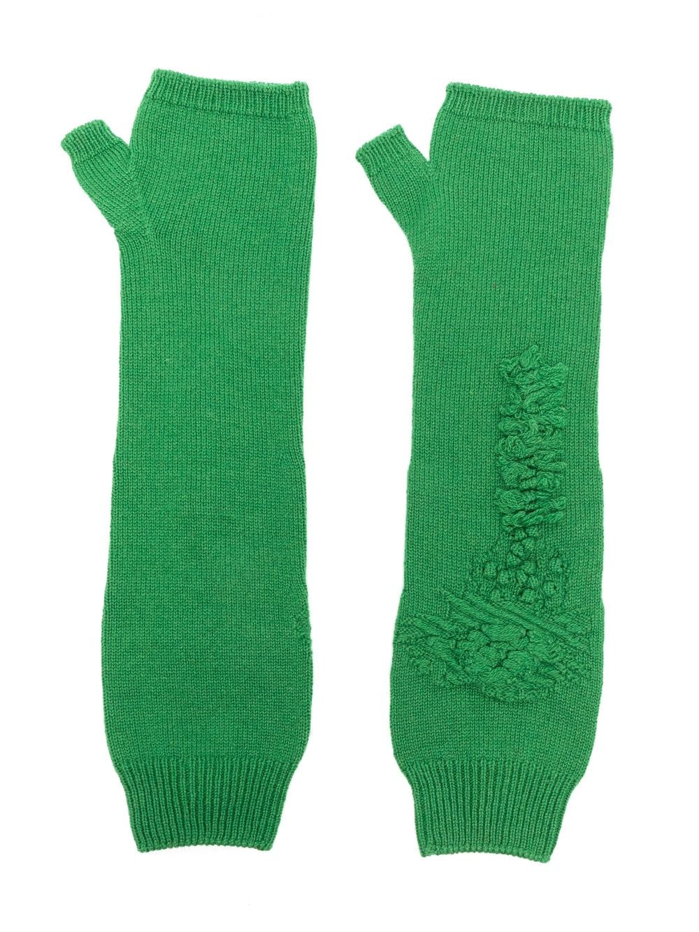 Barrie cashmere fingerless mittens - Green von Barrie