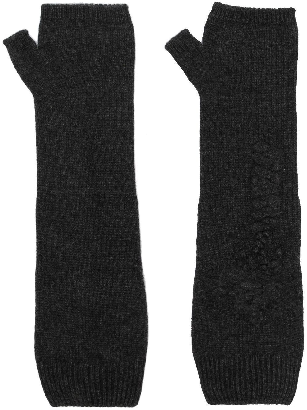 Barrie cashmere fingerless mittens - Grey von Barrie