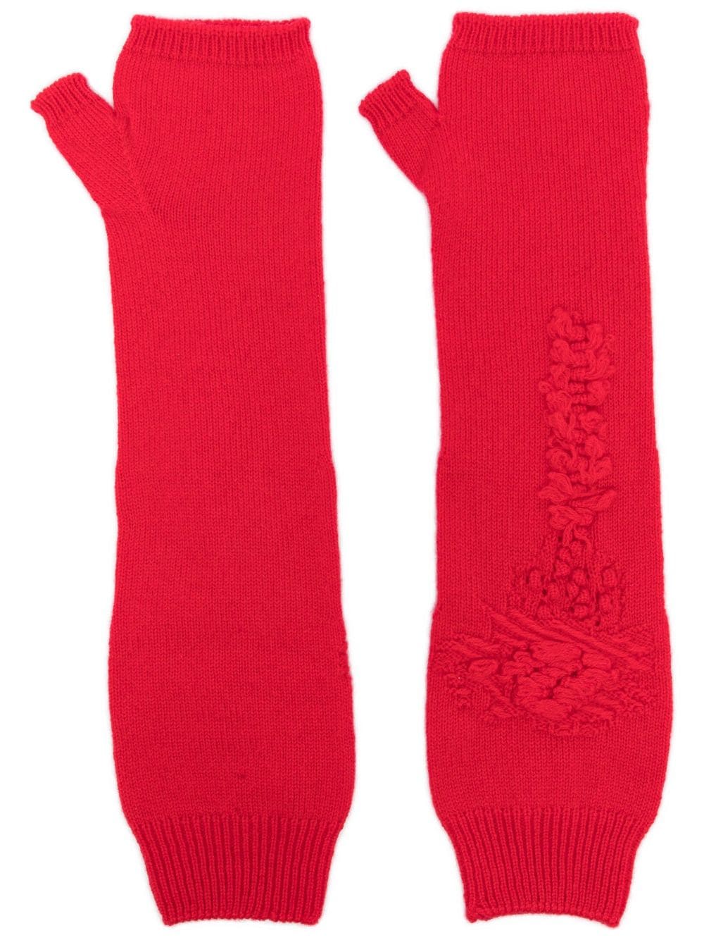 Barrie cashmere fingerless mittens - Pink von Barrie