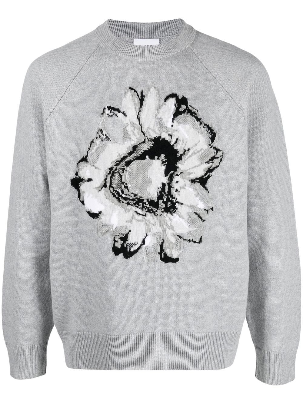 Barrie cashmere flower-print jumper - Grey von Barrie