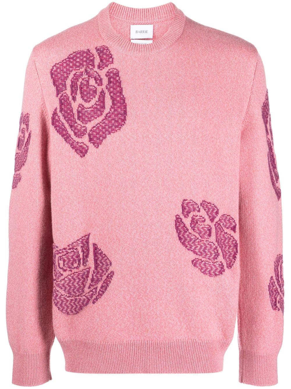 Barrie cashmere flower-print jumper - Pink von Barrie