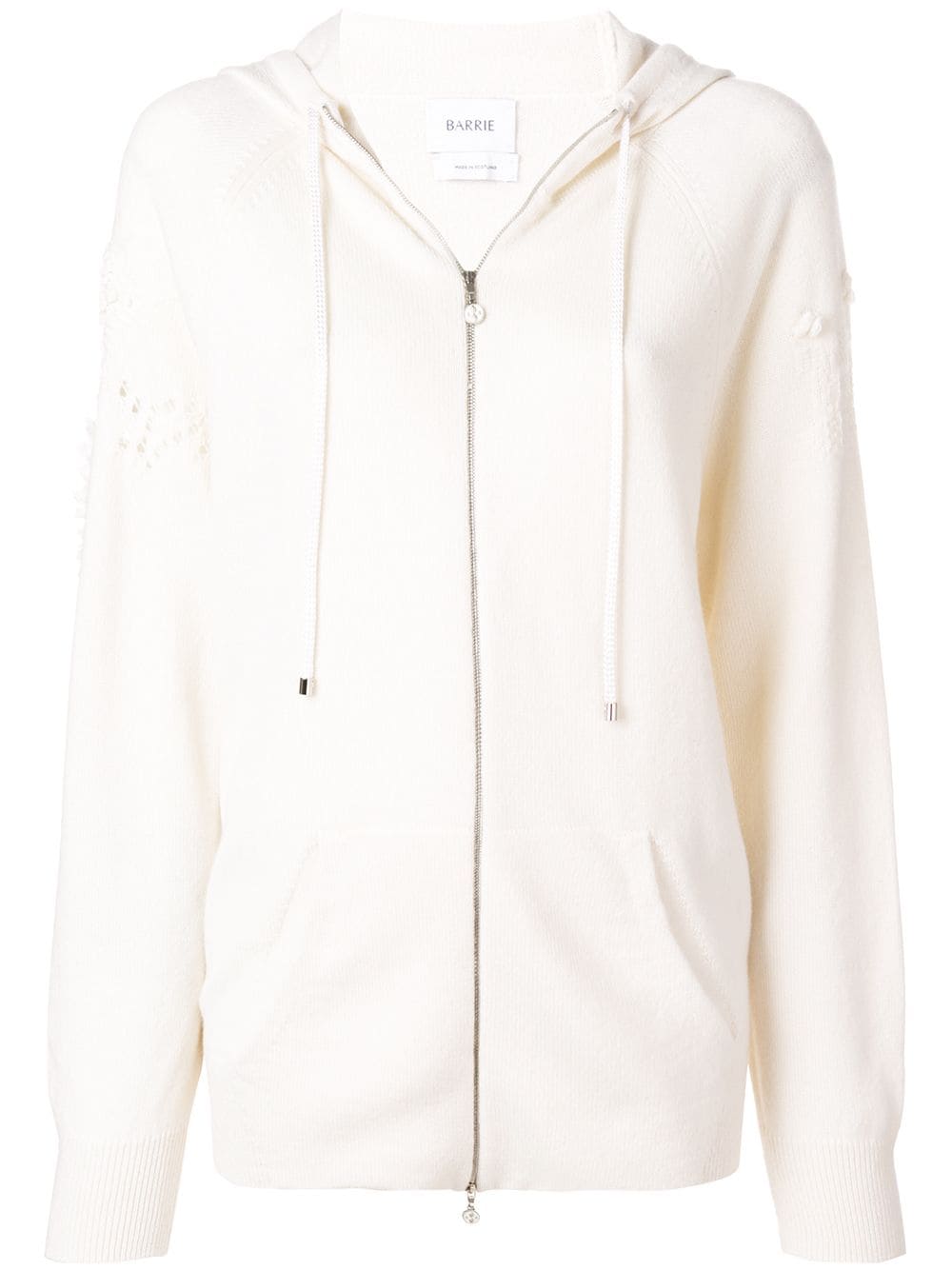 Barrie Romantic Timeless cashmere hoodie - White von Barrie