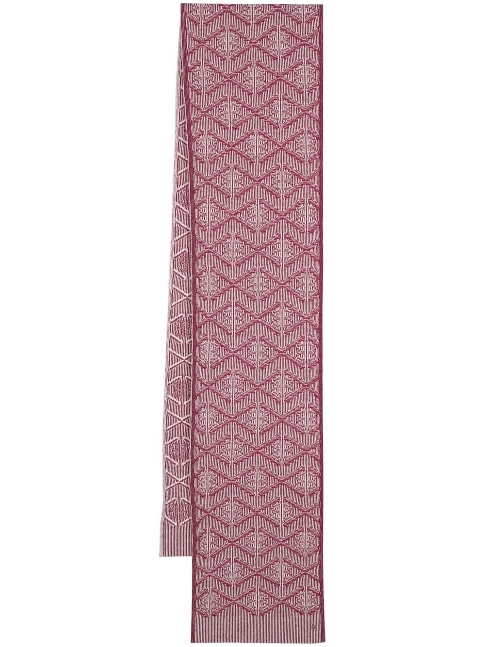 Barrie cashmere monogram scarf - Pink von Barrie