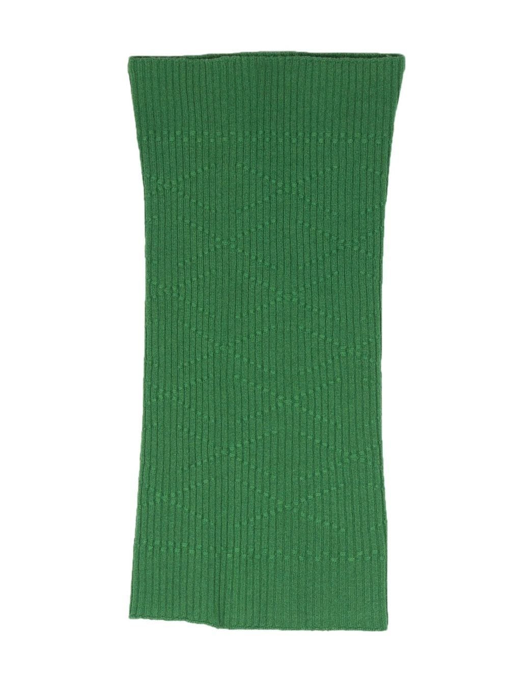 Barrie cashmere ribbed snood - Green von Barrie