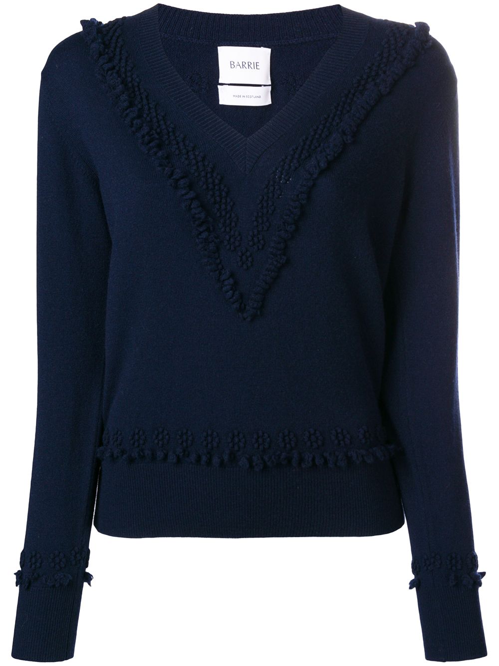 Barrie Romantic Timeless cashmere V neck pullover - Blue von Barrie