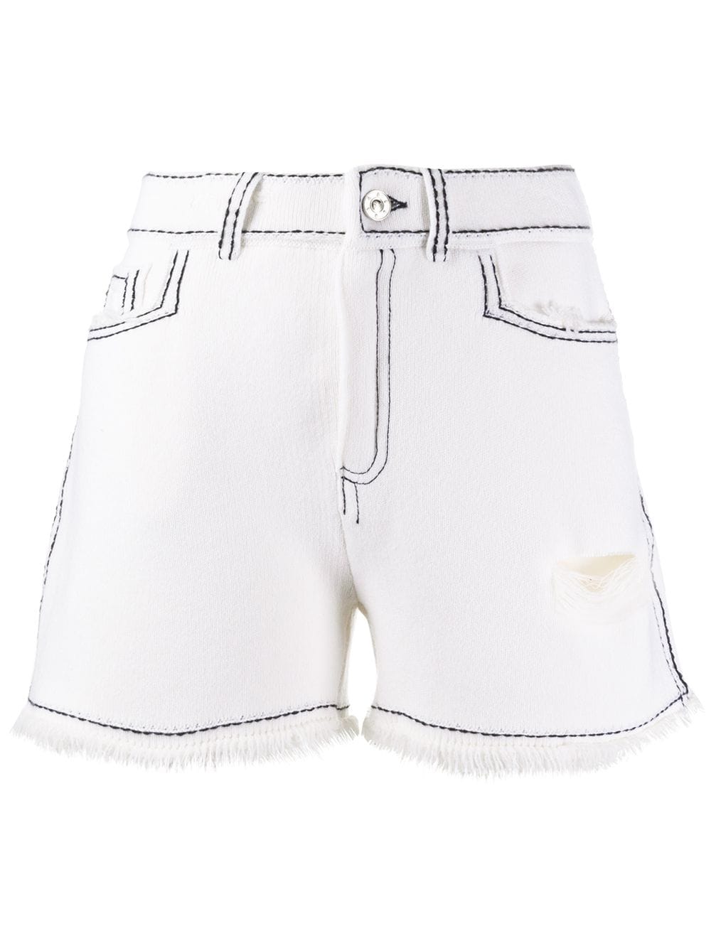 Barrie contrast stitch shorts - White von Barrie