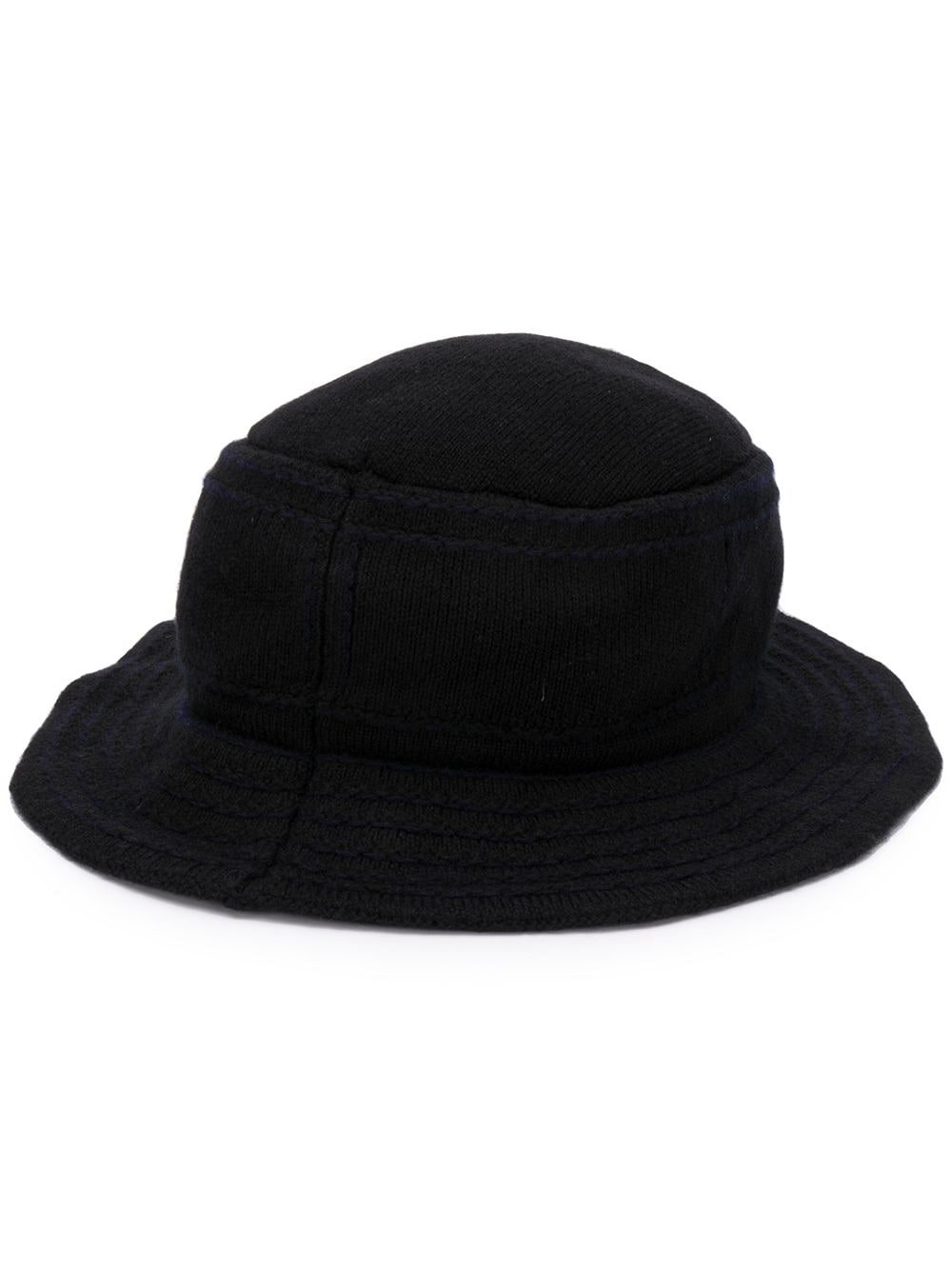 Barrie curved bucket hat - Black von Barrie