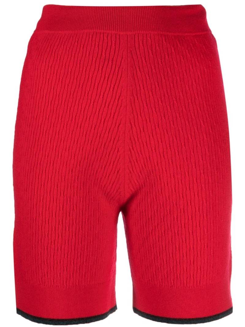 Barrie elasticated-waist cashmere shorts - Red von Barrie