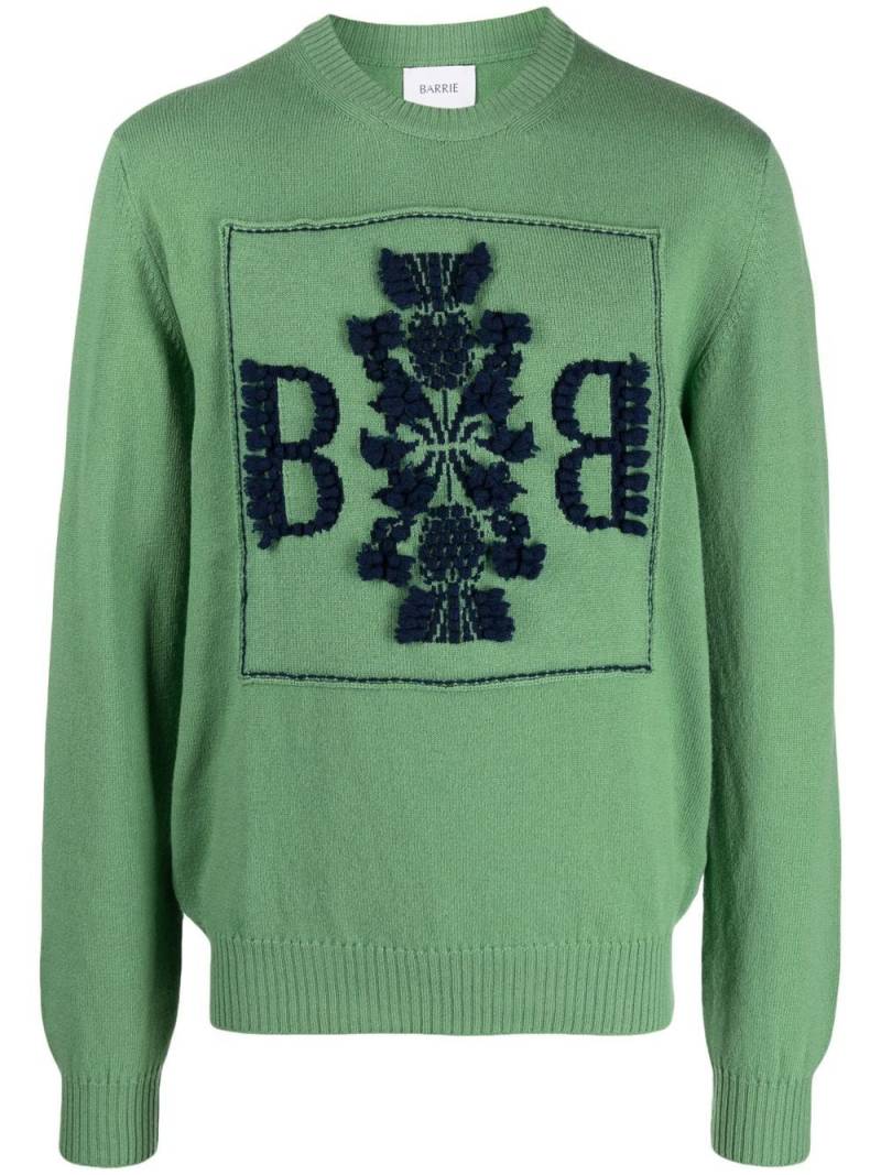Barrie embroidered cashmere jumper - Green von Barrie